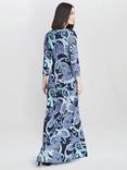 Gina Bacconi Danielle Jersey Wrap Maxi Dress, Navy/Green