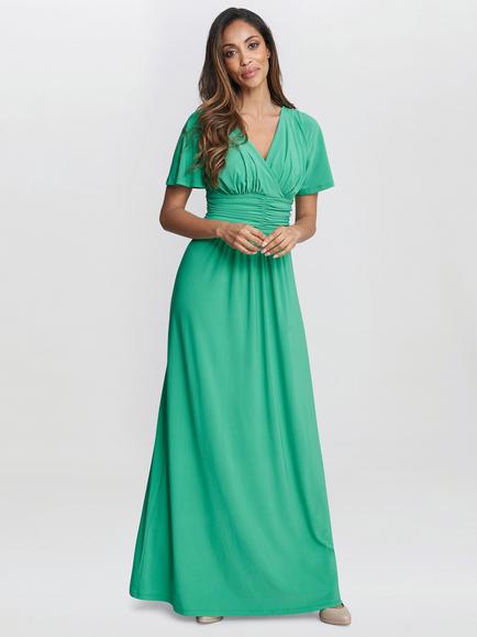 Gina Bacconi Elena Jersey Maxi Dress, Purple, Jade