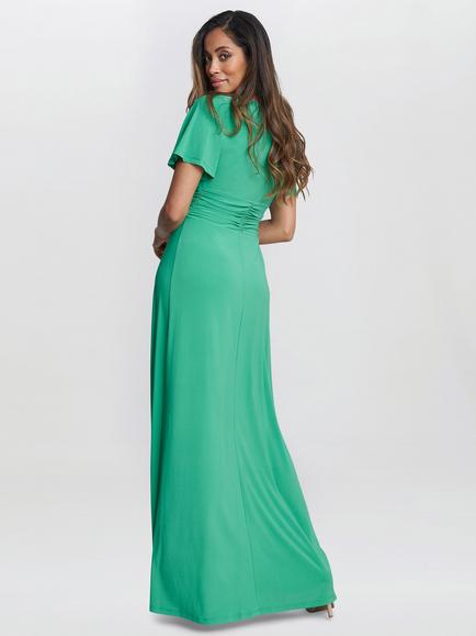 Gina Bacconi Elena Jersey Maxi Dress, Purple - view 2, Jade