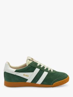 Gola Classics Elan Suede Lace Up Trainers, Evergreen