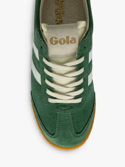 Gola Classics Elan Suede Lace Up Trainers - view 2, Evergreen