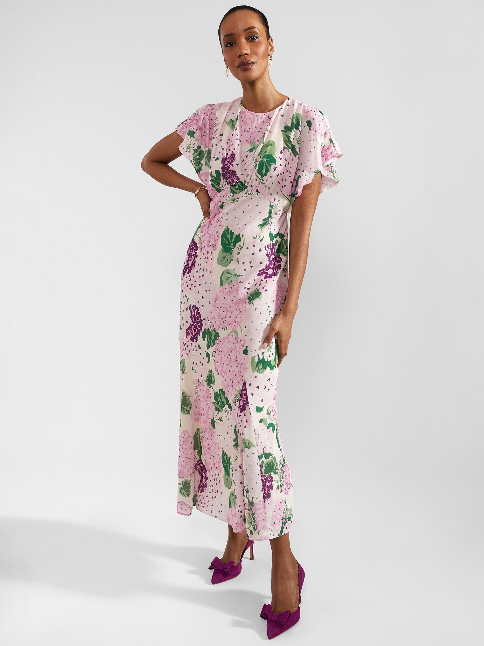 Product image 1 of 8, which shows Hobbs Lalena Maxi Dress, Cream/Multi, 6
