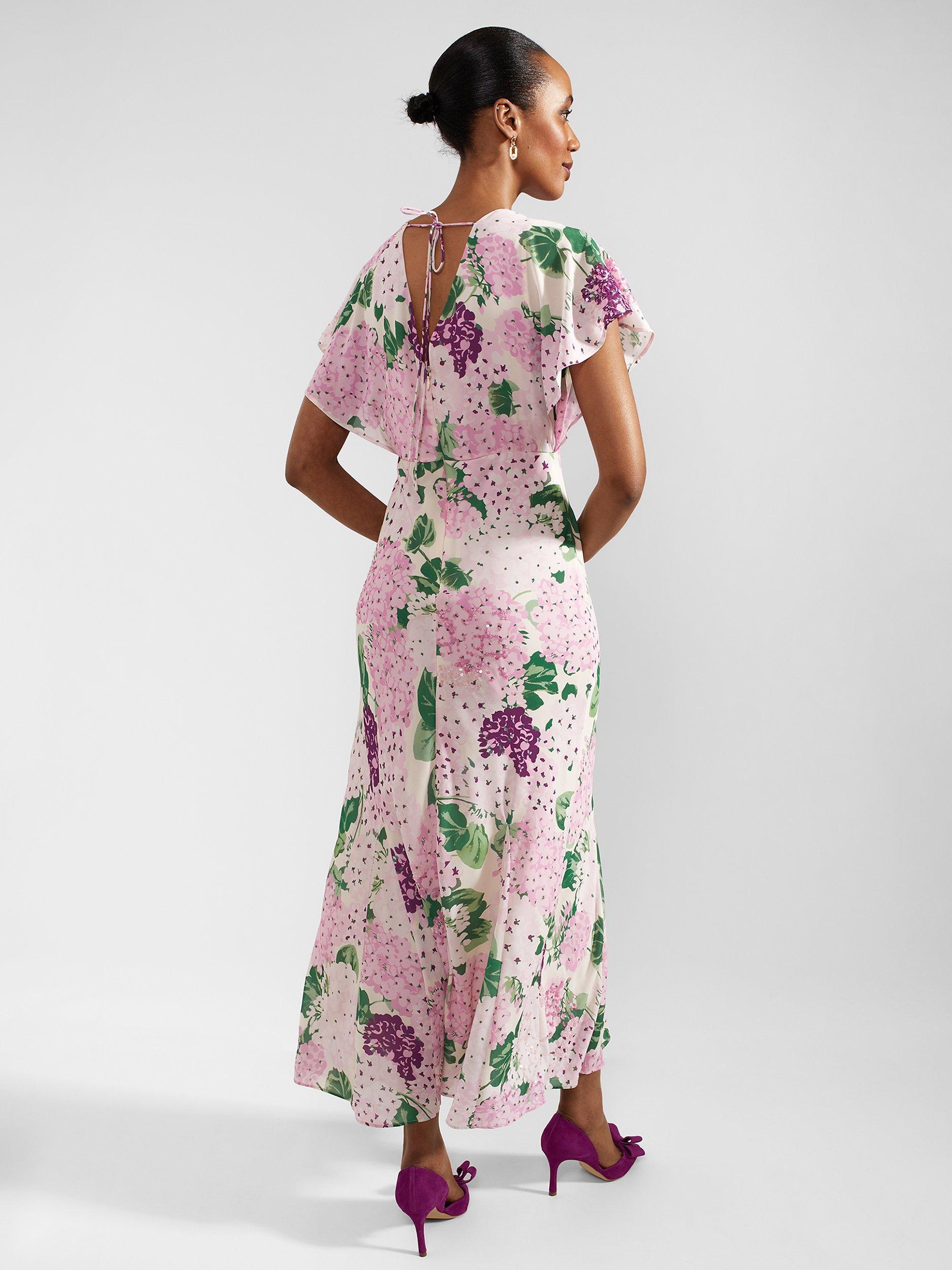 Product image 2 of 8, which shows Hobbs Lalena Maxi Dress, Cream/Multi, 6