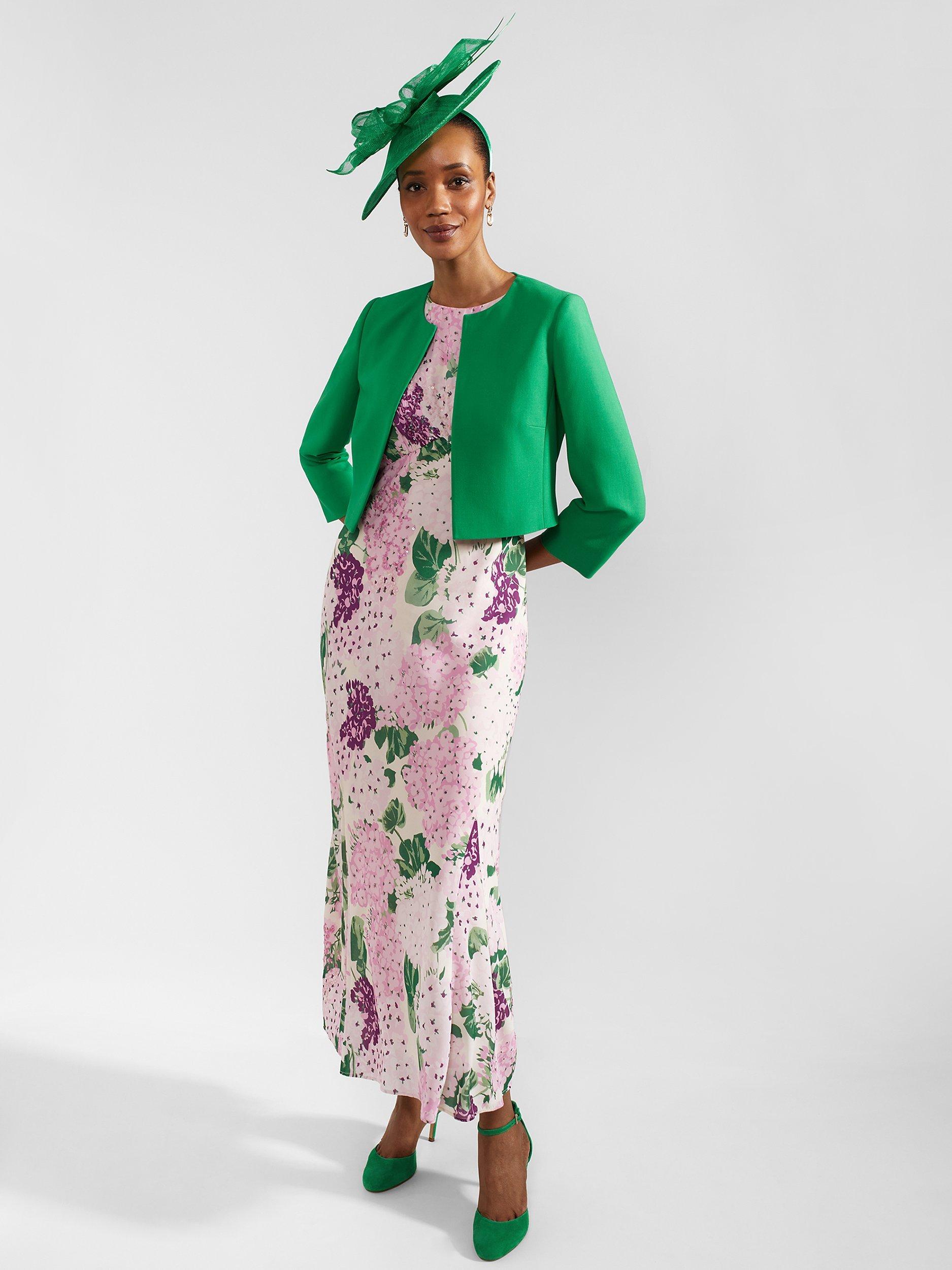 Product image 4 of 8, which shows Hobbs Lalena Maxi Dress, Cream/Multi, 6