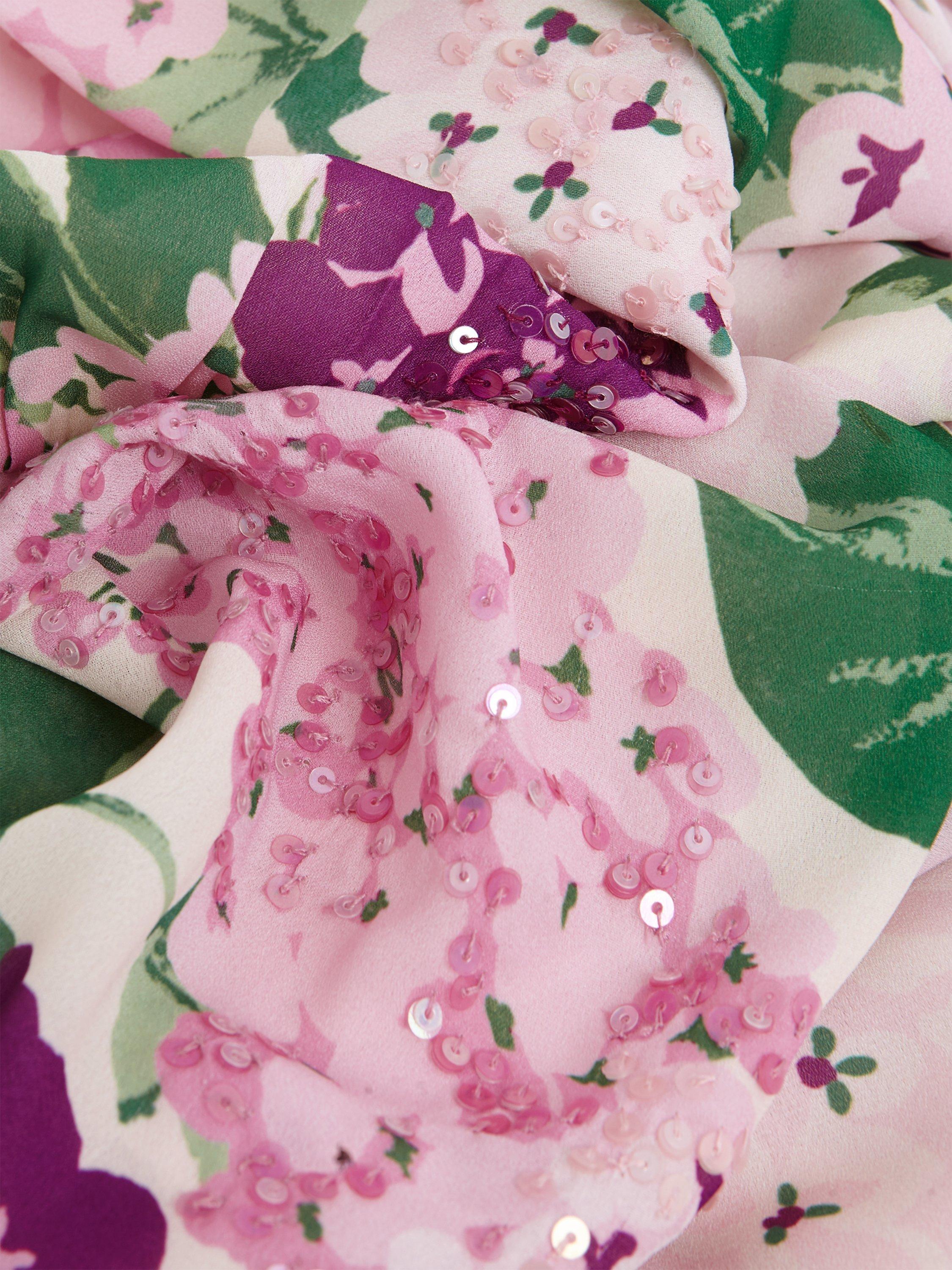 Product image 5 of 8, which shows Hobbs Lalena Maxi Dress, Cream/Multi, 6