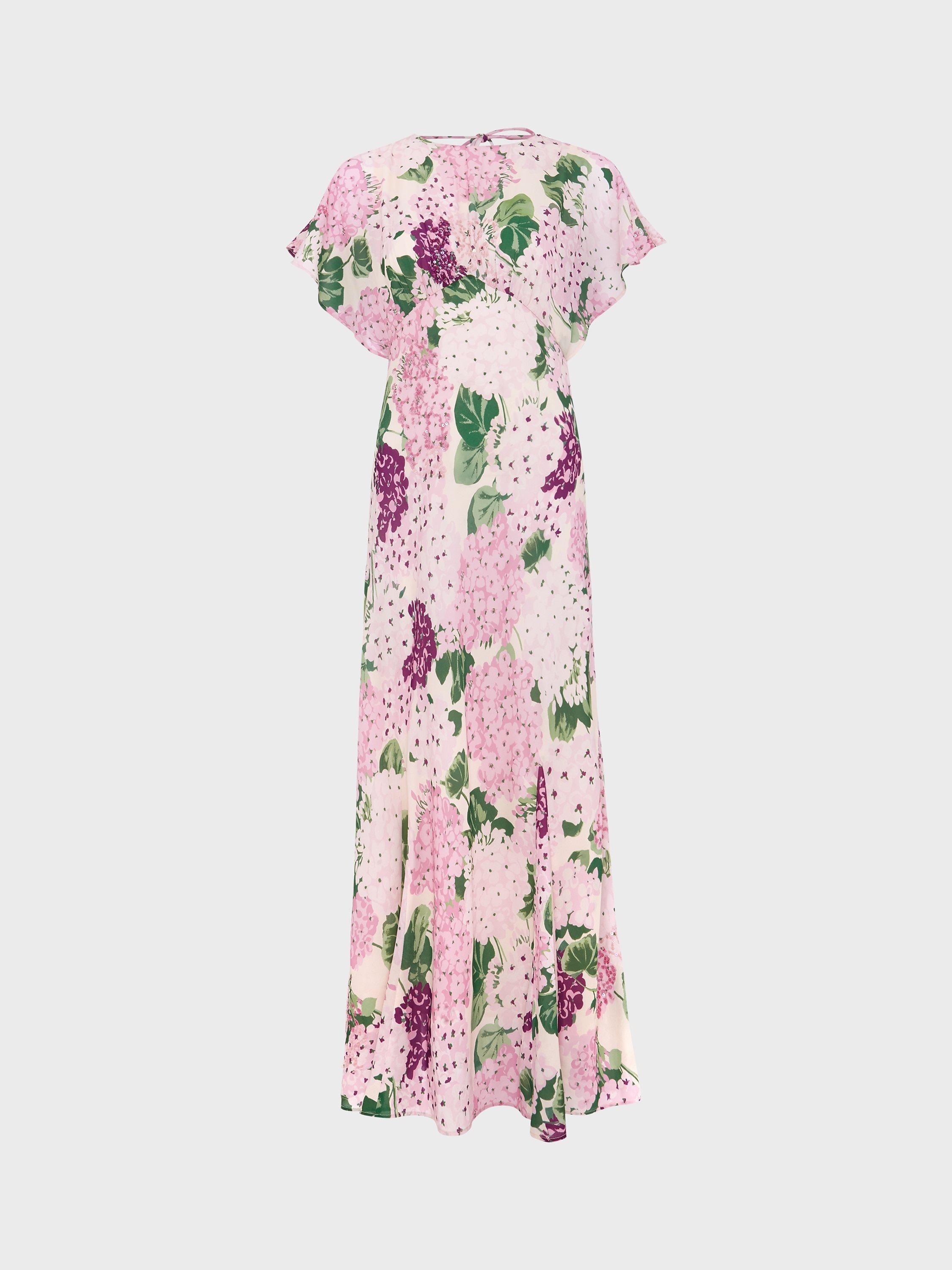 Product image 6 of 8, which shows Hobbs Lalena Maxi Dress, Cream/Multi, 6