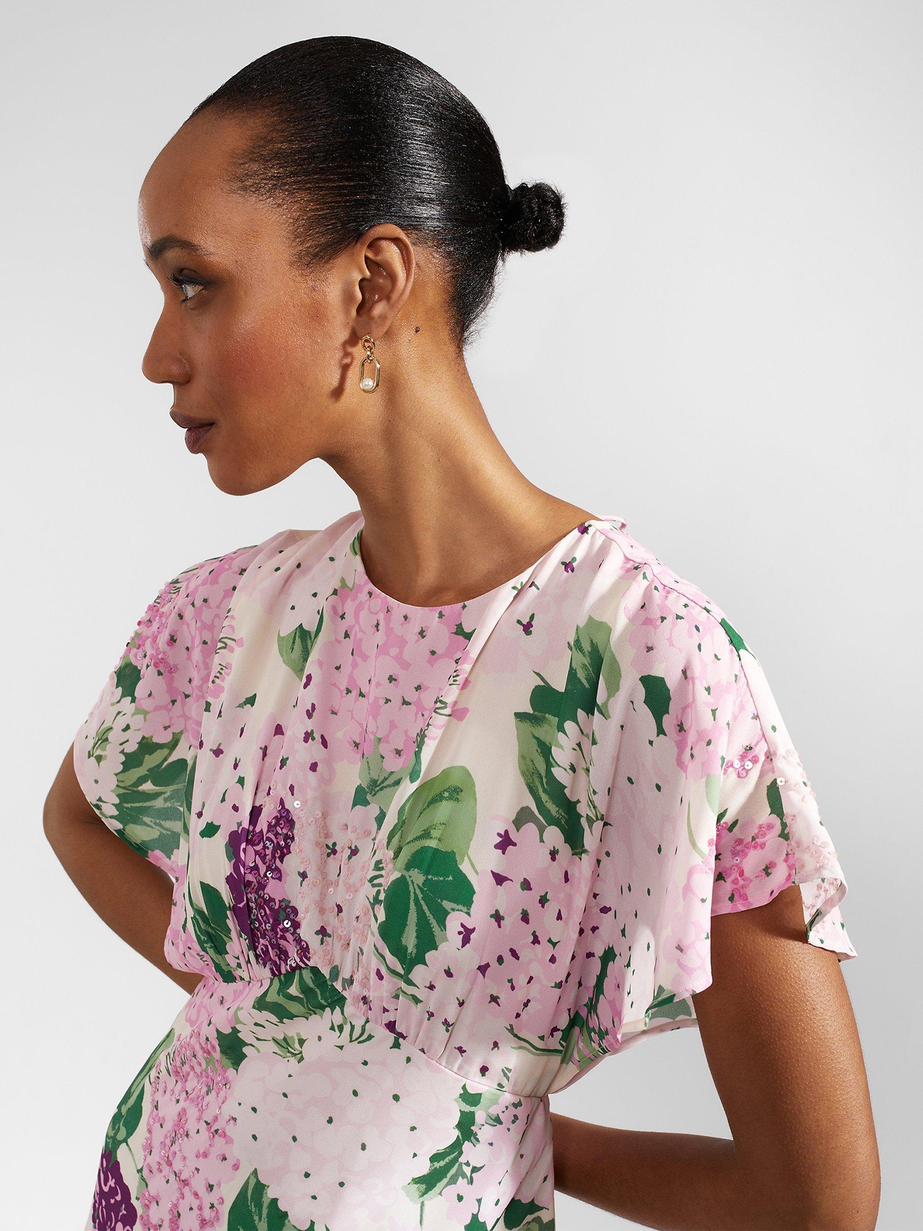 Product image 8 of 8, which shows Hobbs Lalena Maxi Dress, Cream/Multi, 6