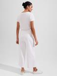 Hobbs Petite Simone Button Detail Trousers, White