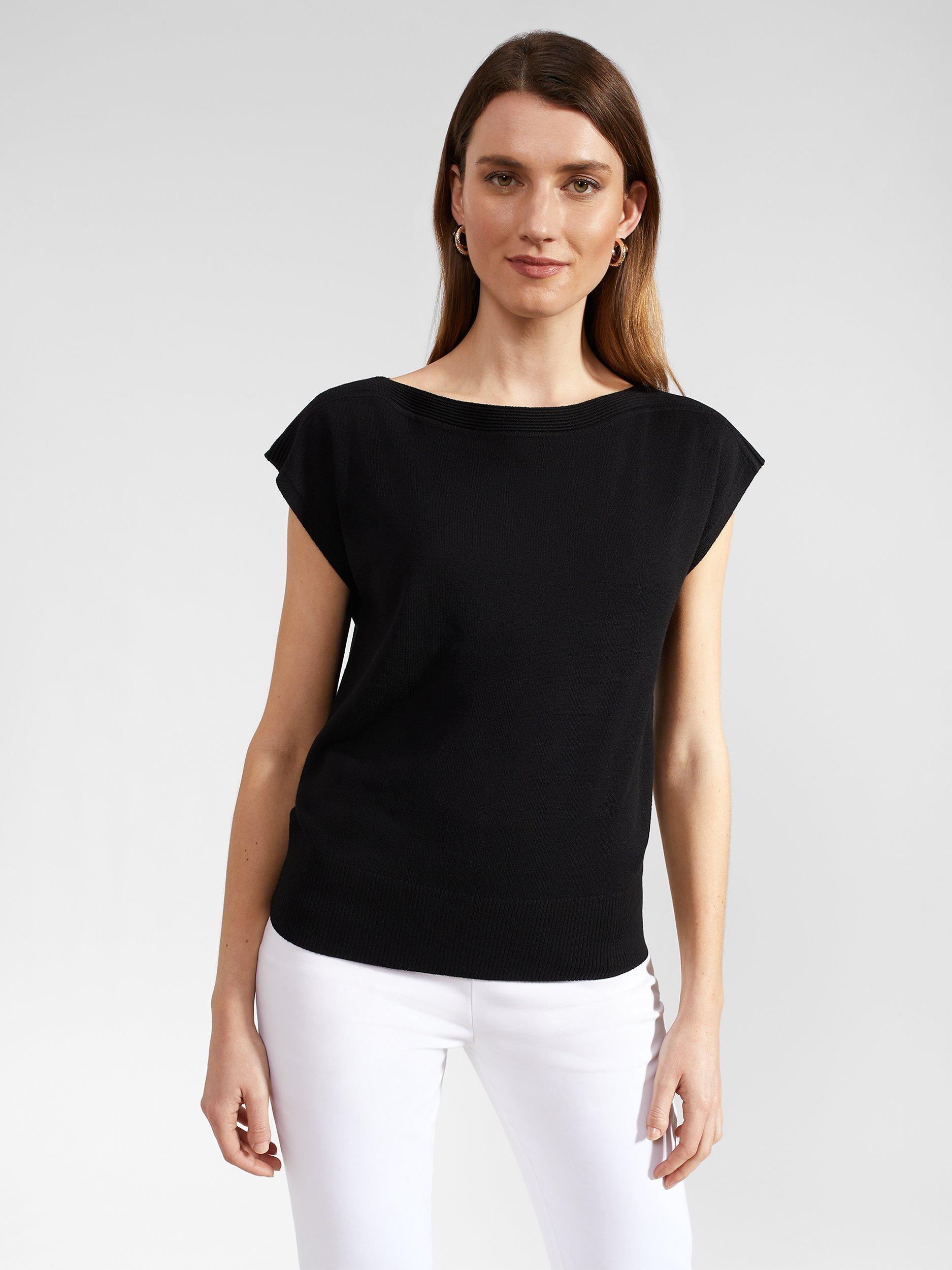 Hobbs Leona Knitted Top, Black