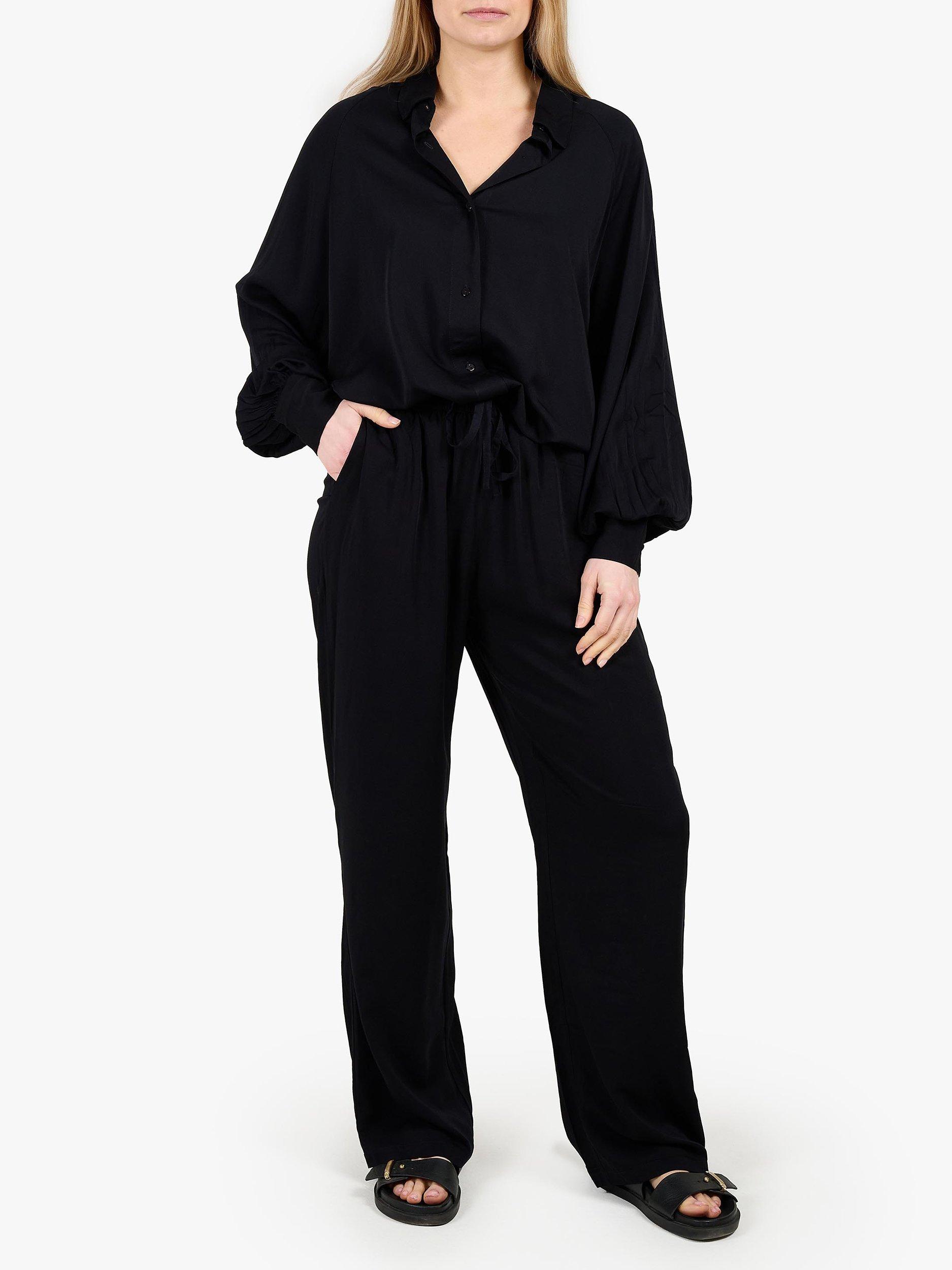 Tutti & Co Adjustable Wide Leg Trousers, Midnight