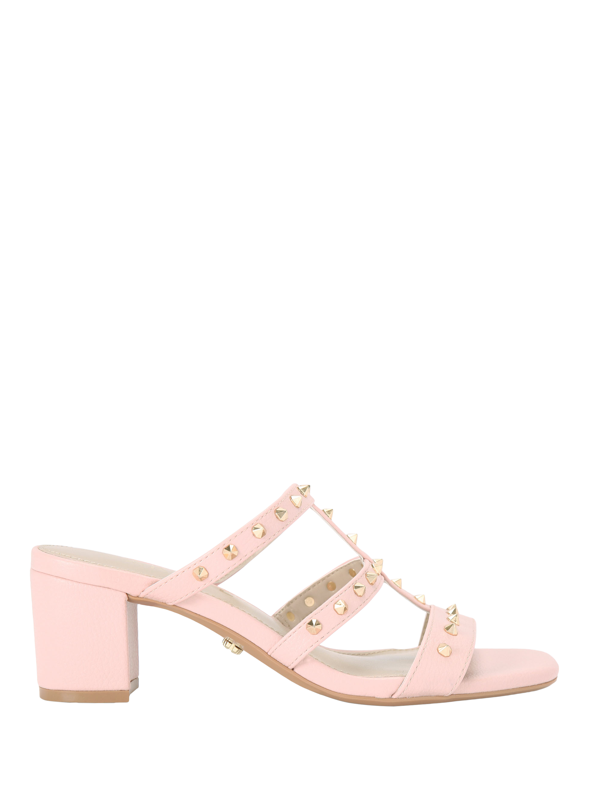 Carvela Samba Block Heel Mules Pink Blush