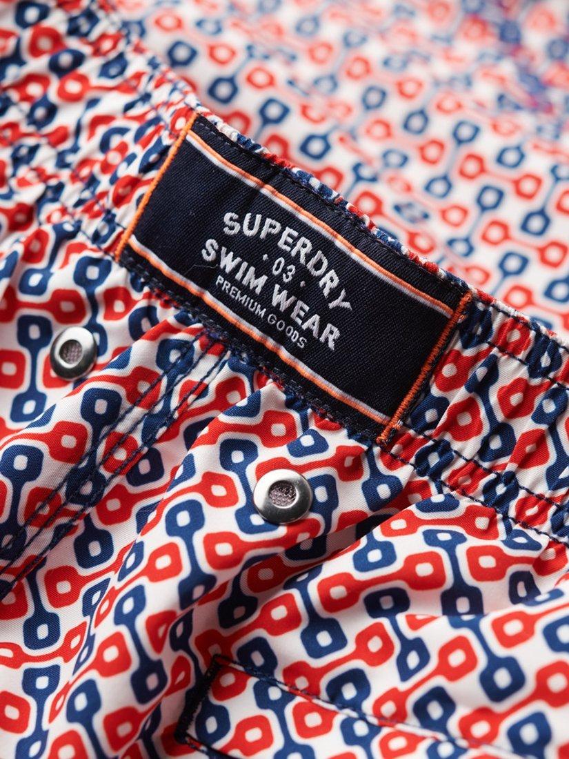 Superdry Printed 15" Swim Shorts, Tricolour, S