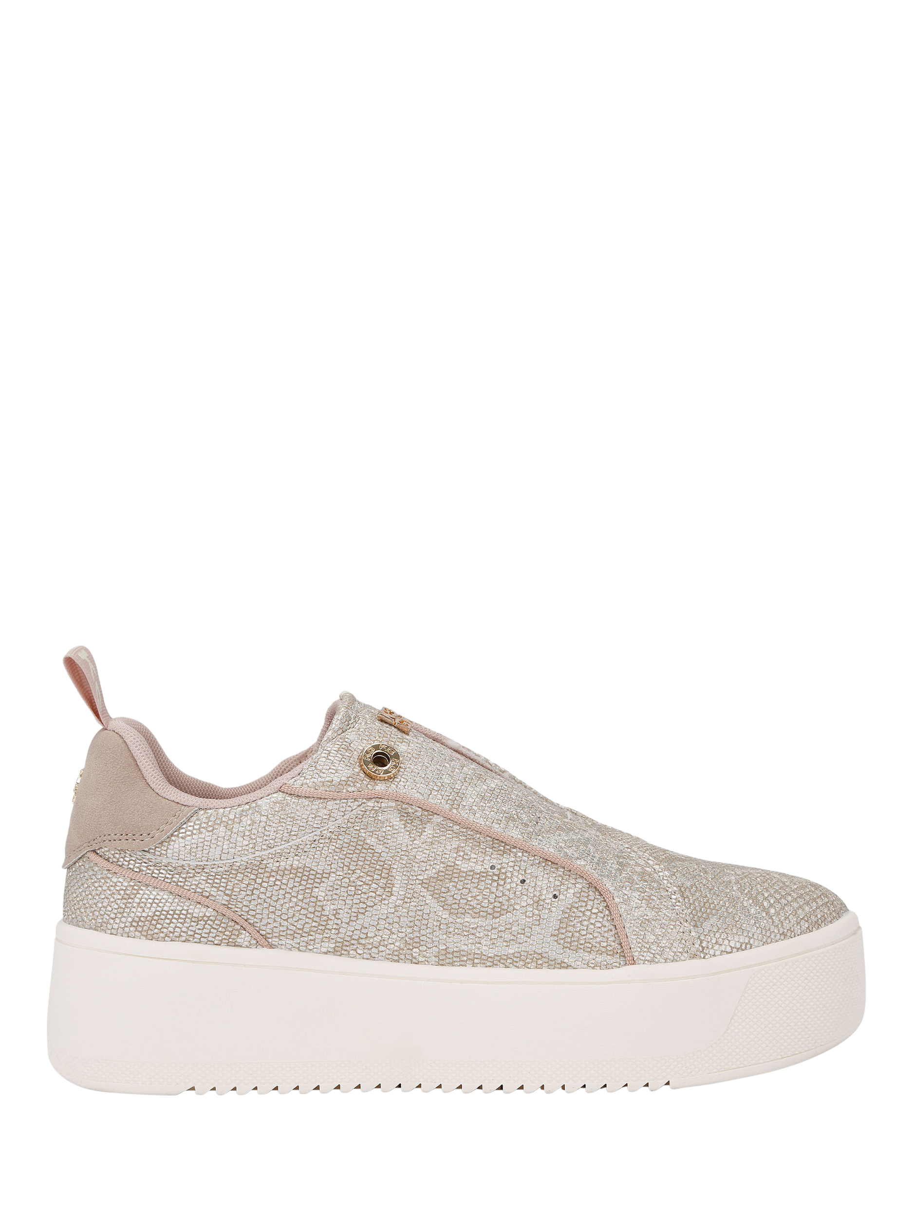 KG Kurt Geiger Lucia Snake Effect Flatform Trainers Multi