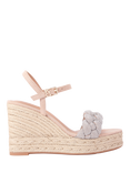 KG Kurt Geiger Sadie Embellished Strap Wedge Sandals, Blush