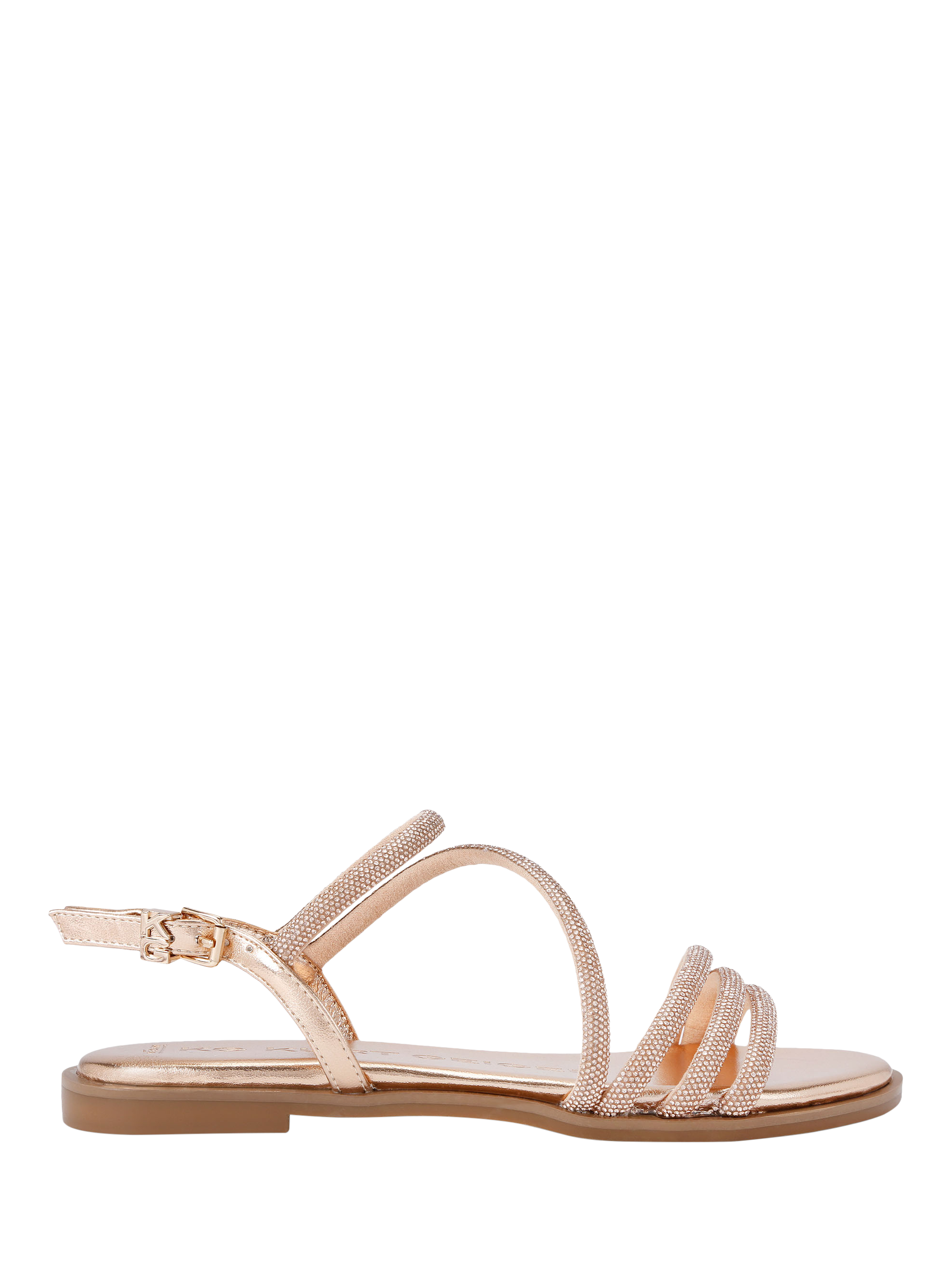 KG Kurt Geiger Reece Embellished Sandals, Metallic