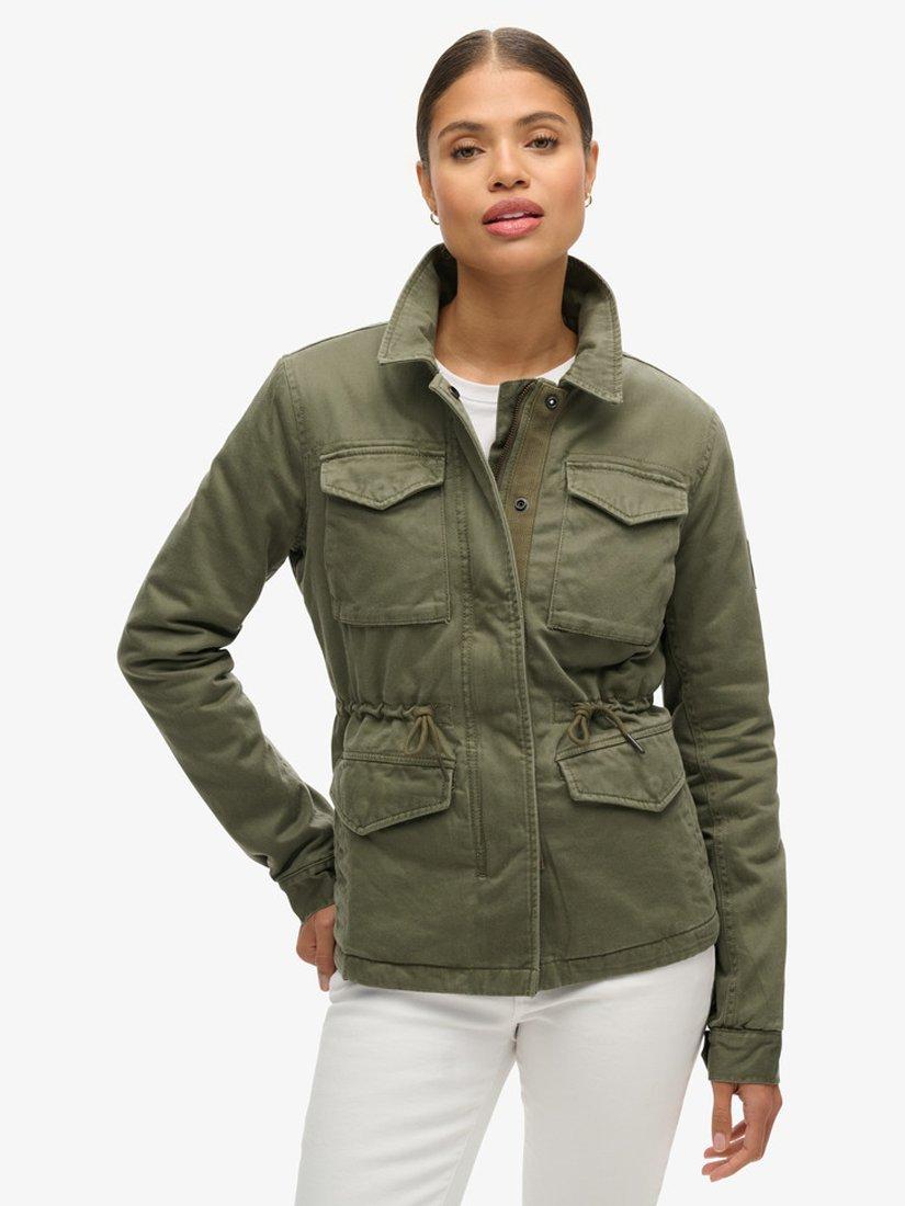 Superdry Military M65 Cotton Jacket, Washed Khaki, 12