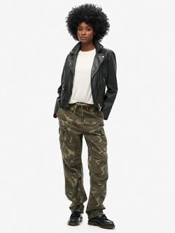 Superdry Low Rise Parachute Cargo Trousers, Outline Camo, Outline Camo