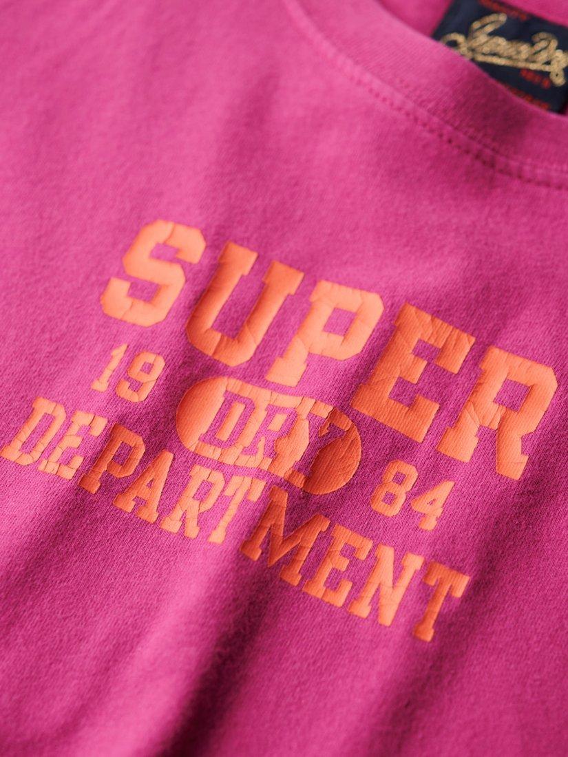 Product image 4 of 4, which shows Superdry Super Athletics Fitted T-Shirt, Baton Rouge Purple, 10