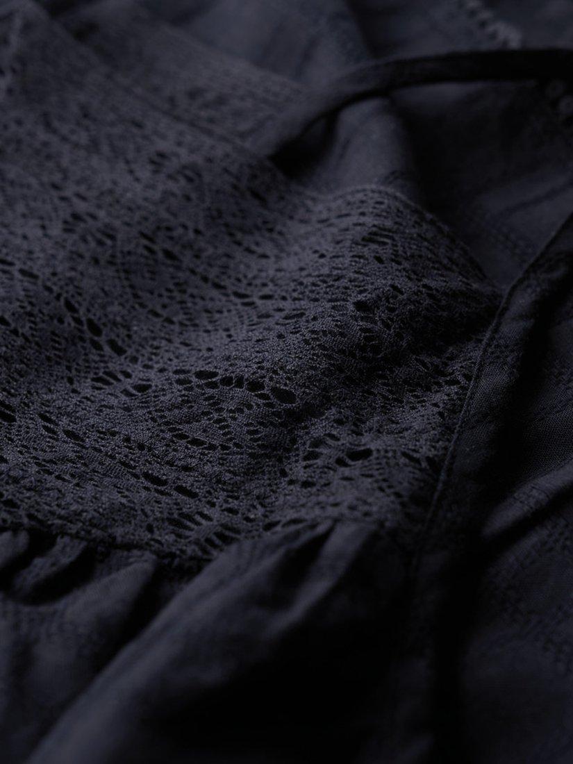 Product image 4 of 5, which shows Superdry Lace Cami Beach Top, Eclipse Navy, 6