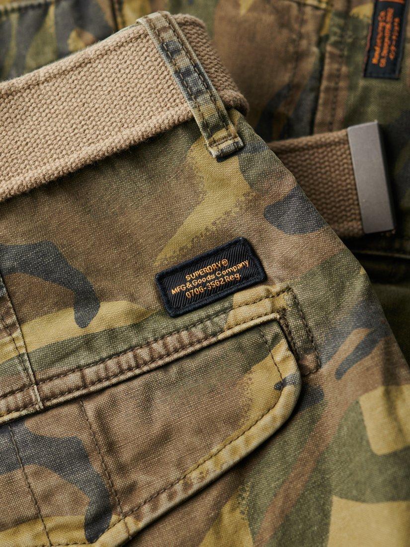 Product image 3 of 7, which shows Superdry Heavy Camouflage Print Cargo Shorts, Multi, 38R