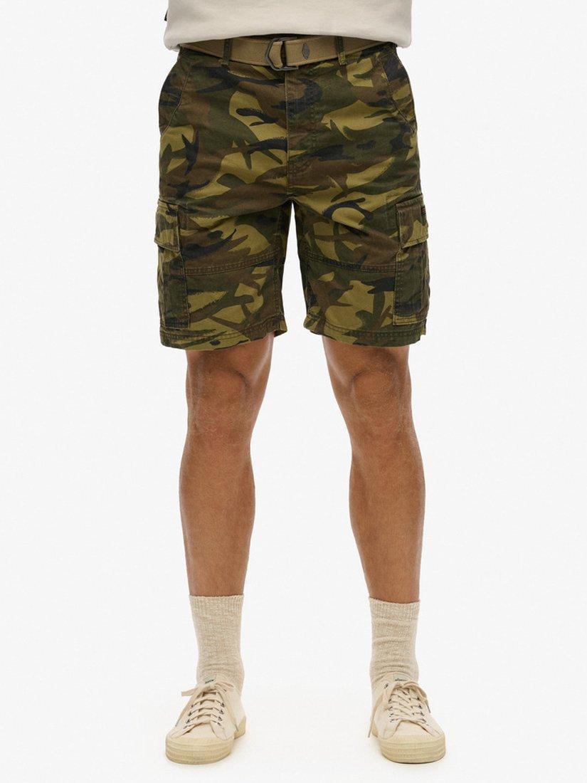 Product image 4 of 7, which shows Superdry Heavy Camouflage Print Cargo Shorts, Multi, 38R