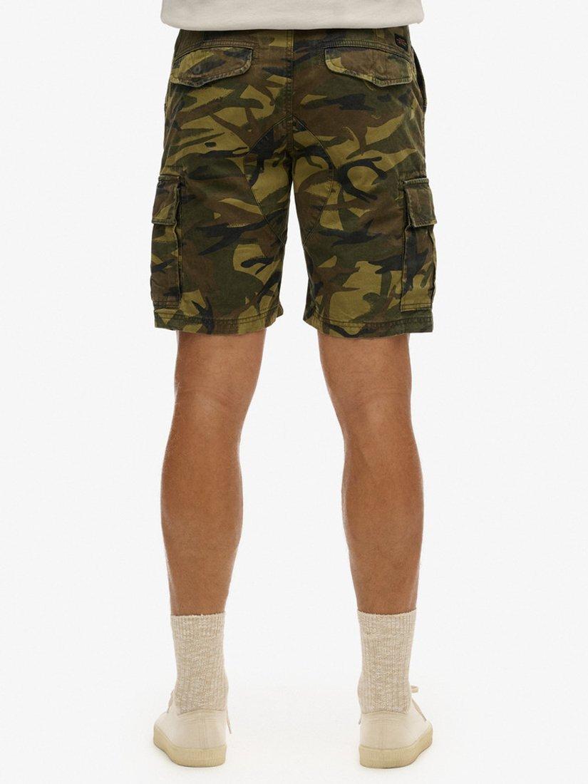 Product image 5 of 7, which shows Superdry Heavy Camouflage Print Cargo Shorts, Multi, 38R