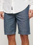 Superdry Vintage International Cotton Shorts, Chambray Blue