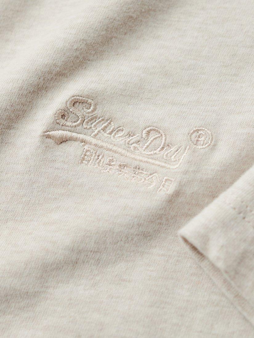 Product image 5 of 5, which shows Superdry Organic Cotton Essential Logo T-Shirt, Oat Cream Marl, S