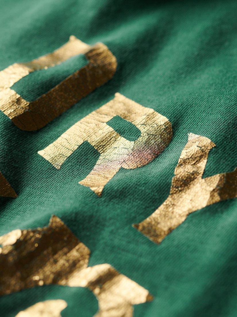 Product image 5 of 5, which shows Superdry Metallic Workwear Graphic T-Shirt, Pine Green Slub, XXL