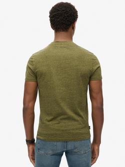 Superdry Organic Cotton Essential Logo T-Shirt - view 2, Olive Fleck Marl