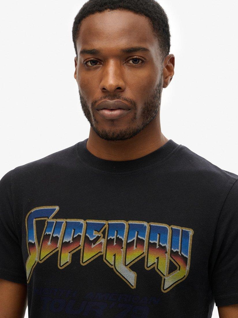 Product image 4 of 5, which shows Superdry Rock Graphic Band T-Shirt, Black, S