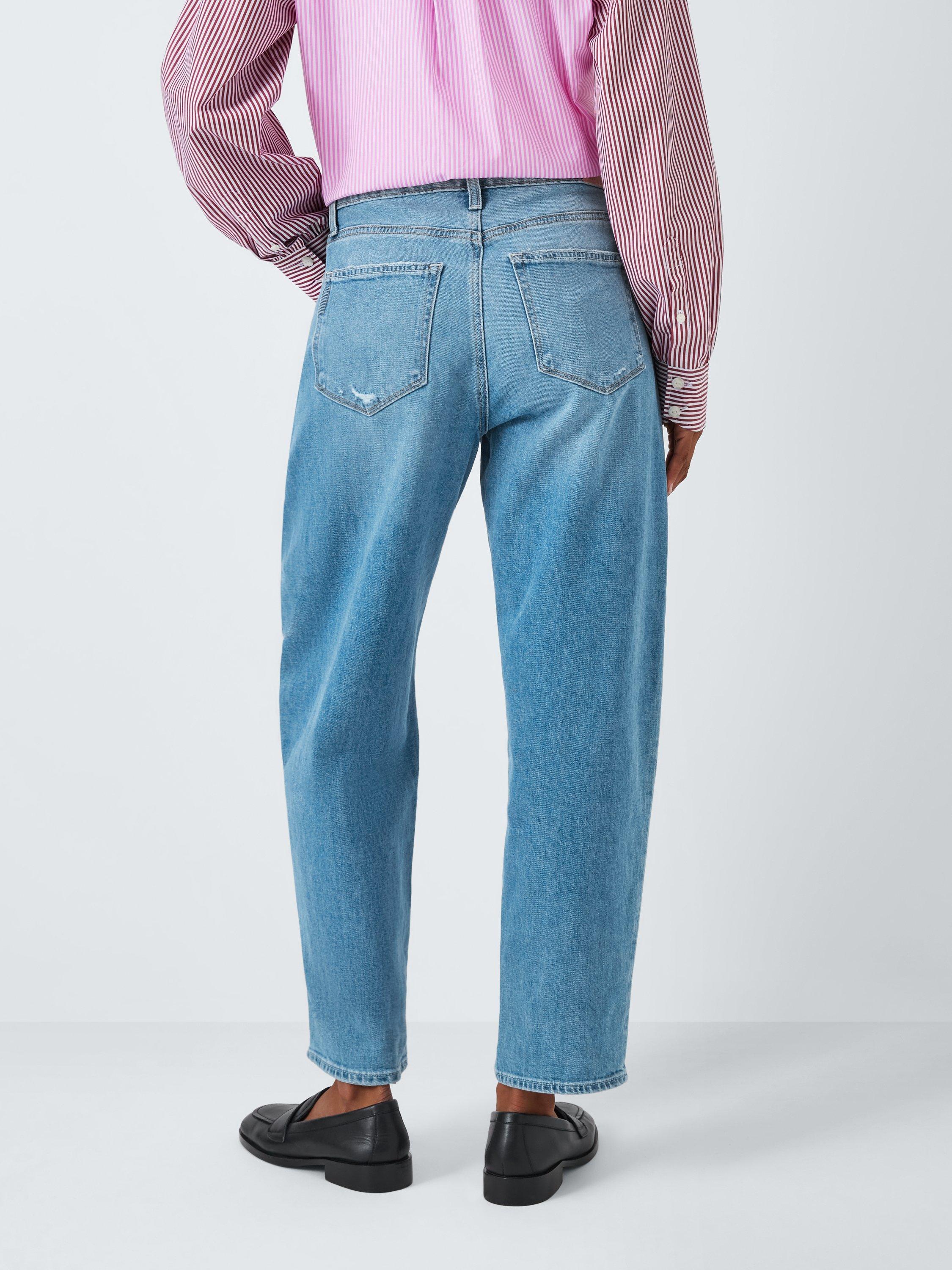 PAIGE Alexis Barrel Leg Jeans, Exhibition Distress