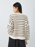 Weekend MaxMara Foster Textured Stripe Jumper, Navy/Multi