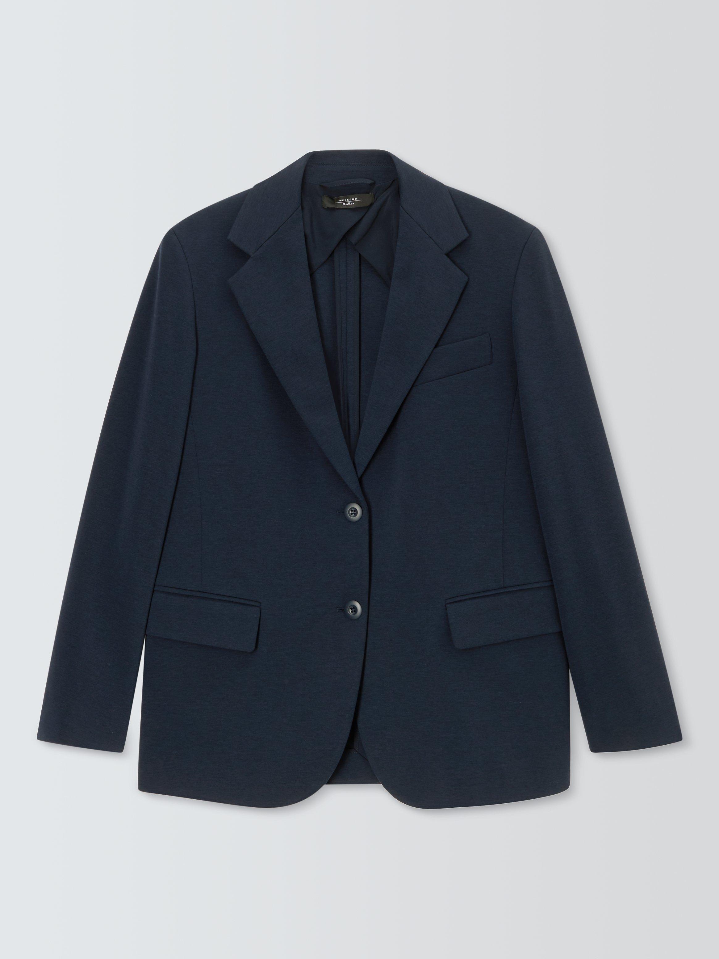 Weekend MaxMara Erik Jersey Blazer, Navy, S