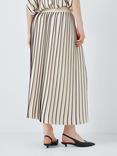 Weekend MaxMara Finanza Stripe Knitted Midi Skirt, White/Navy