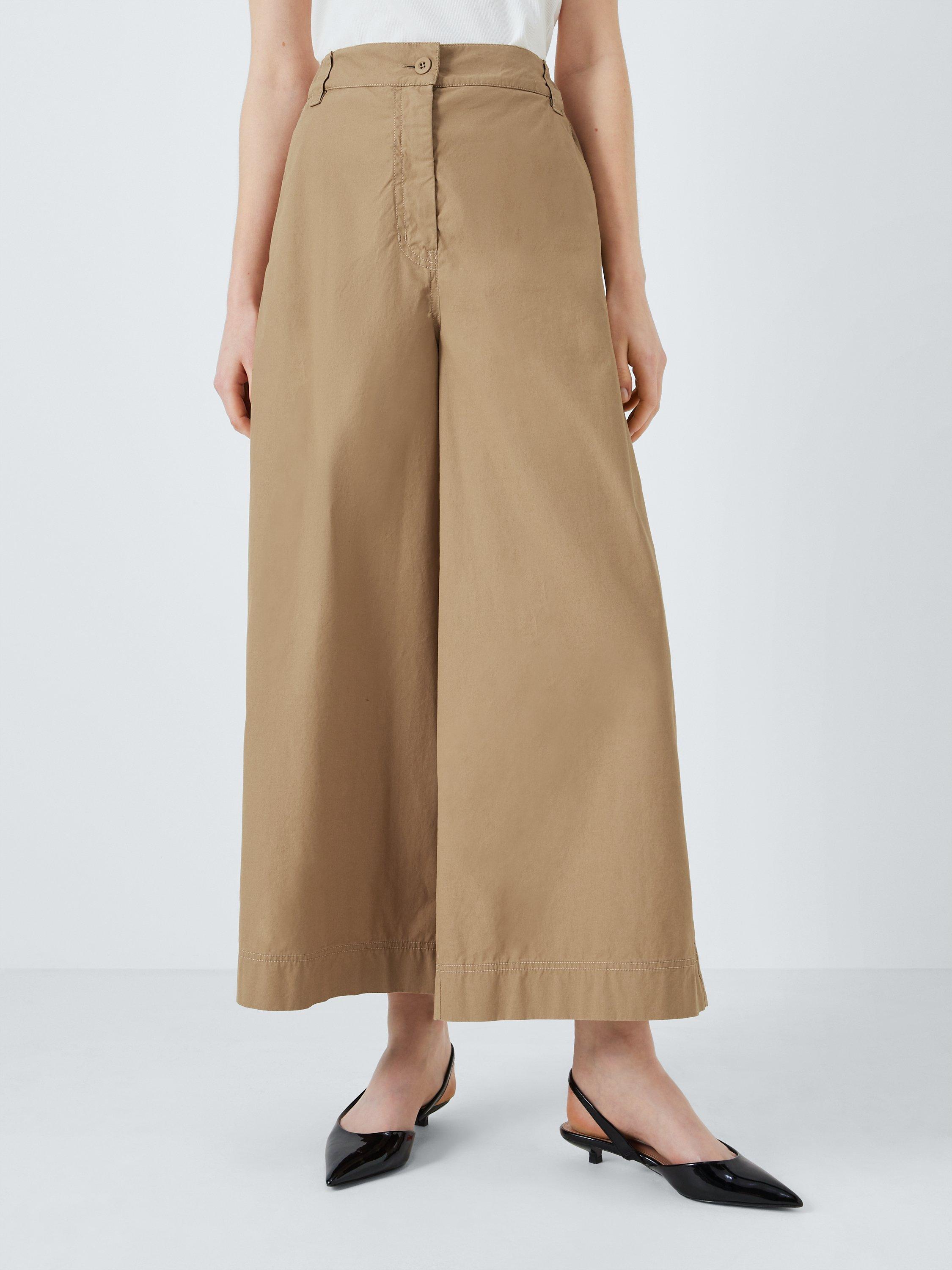 Weekend MaxMara Giudea Wide Leg Ankle Trousers, Beige
