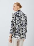 Weekend MaxMara Peana Botanical Print Silk Shirt, Navy/Multi