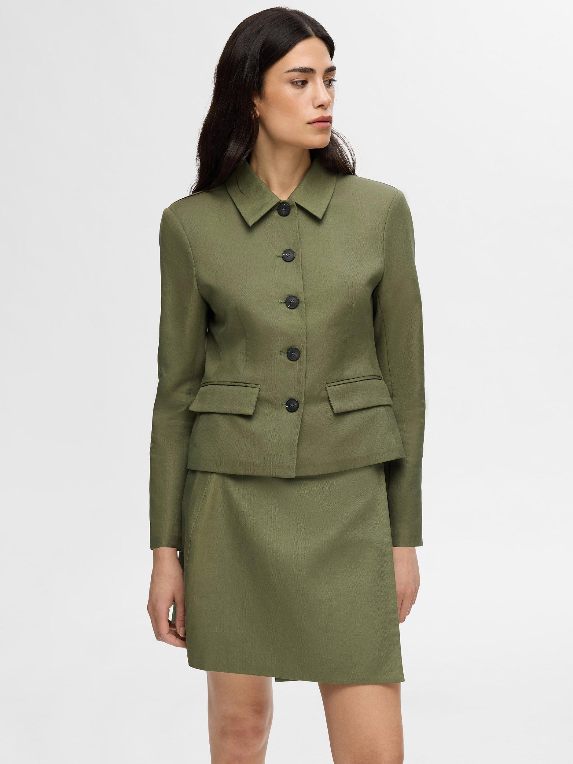 Selected Betra Mini Wrap Skirt, Olivine