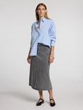 SELECTED FEMME Denim Midi Skirt, Grey