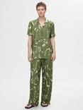 Selected Rya Abstract Shirt, Olivine