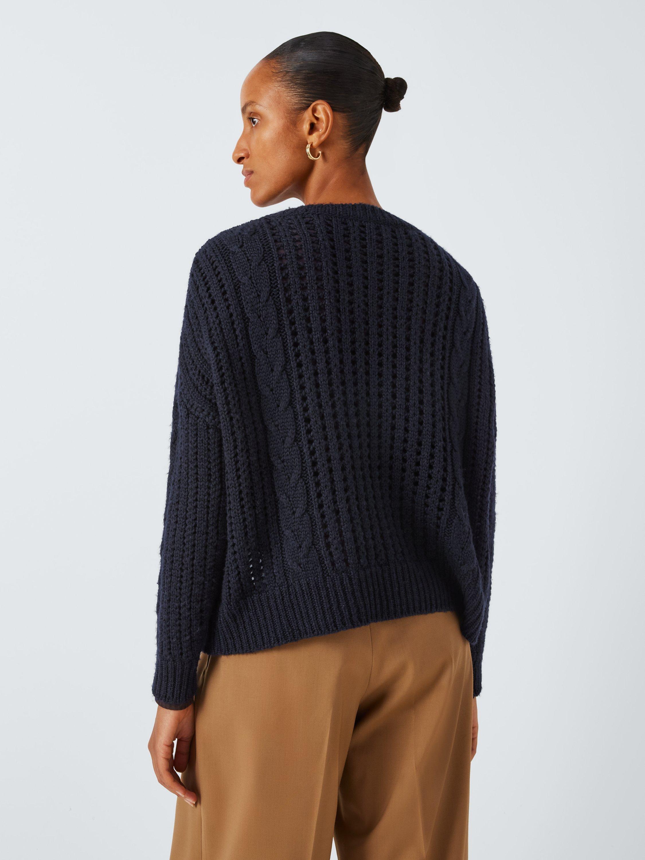 Weekend MaxMara Grammo Wool Blend Jumper, Navy