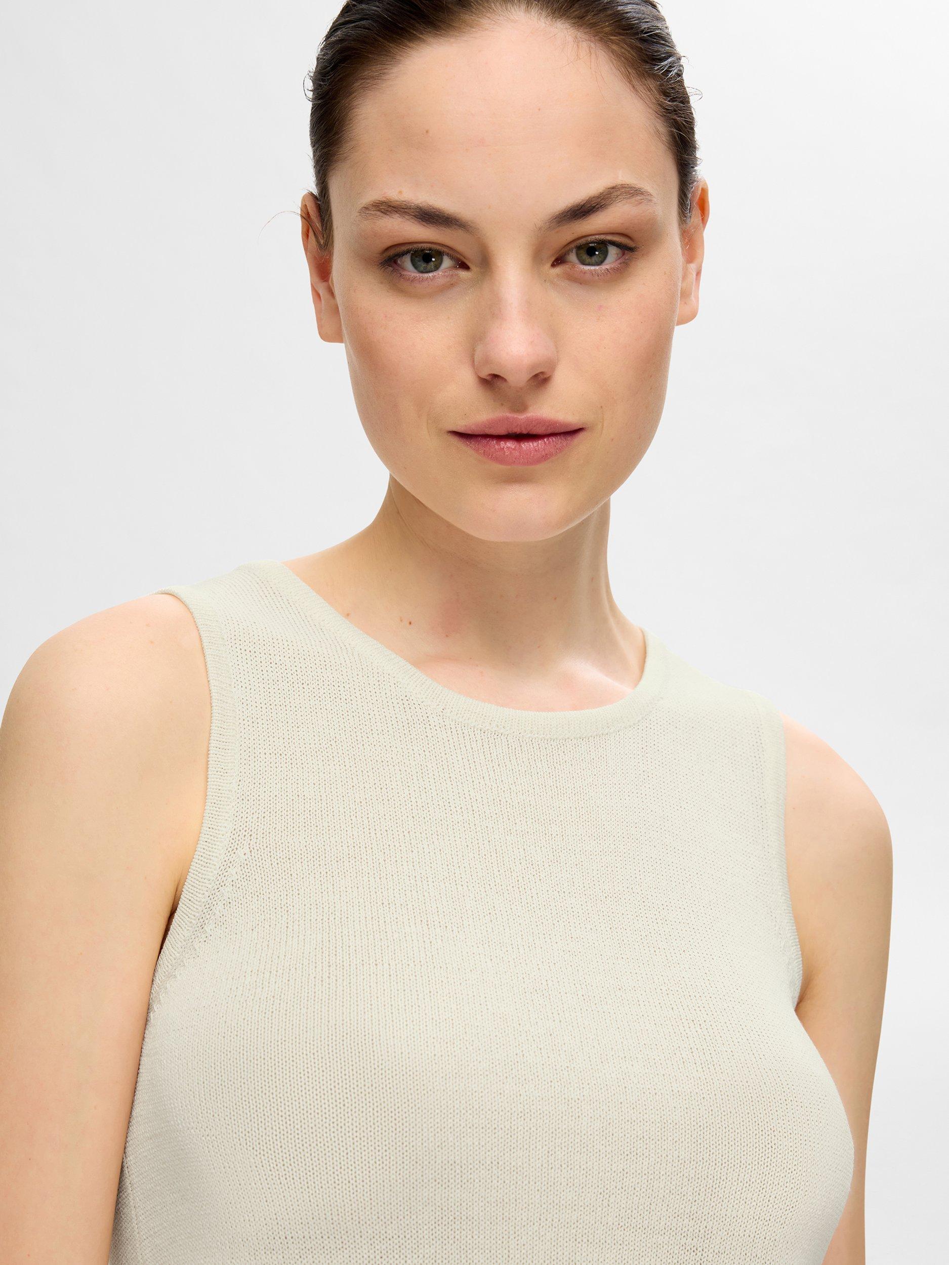 SELECTED FEMME Moon Knit Top, Birch, M