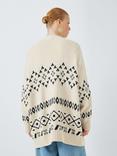 Weekend MaxMara Acacia Fair Isle Cardigan, White/Black