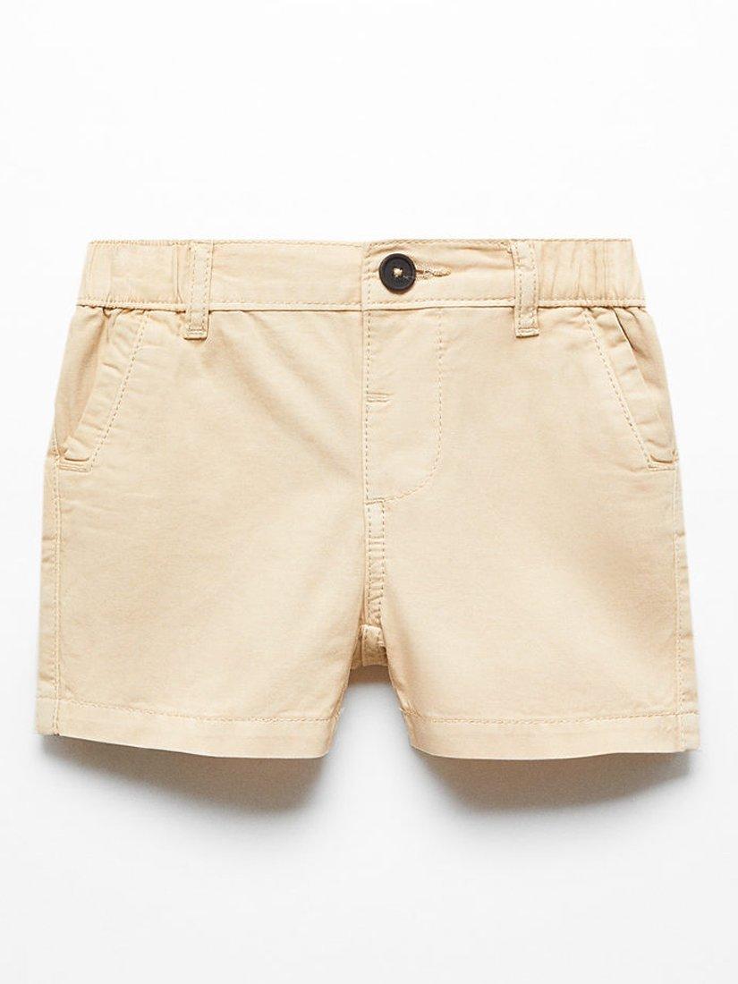 Mango Baby Belice Slim Fit Bermuda Shorts, Light Pastel Brown