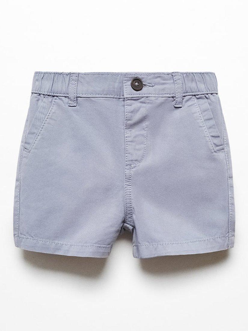 Mango Baby Belice Slim Fit Bermuda Shorts, Medium Blue