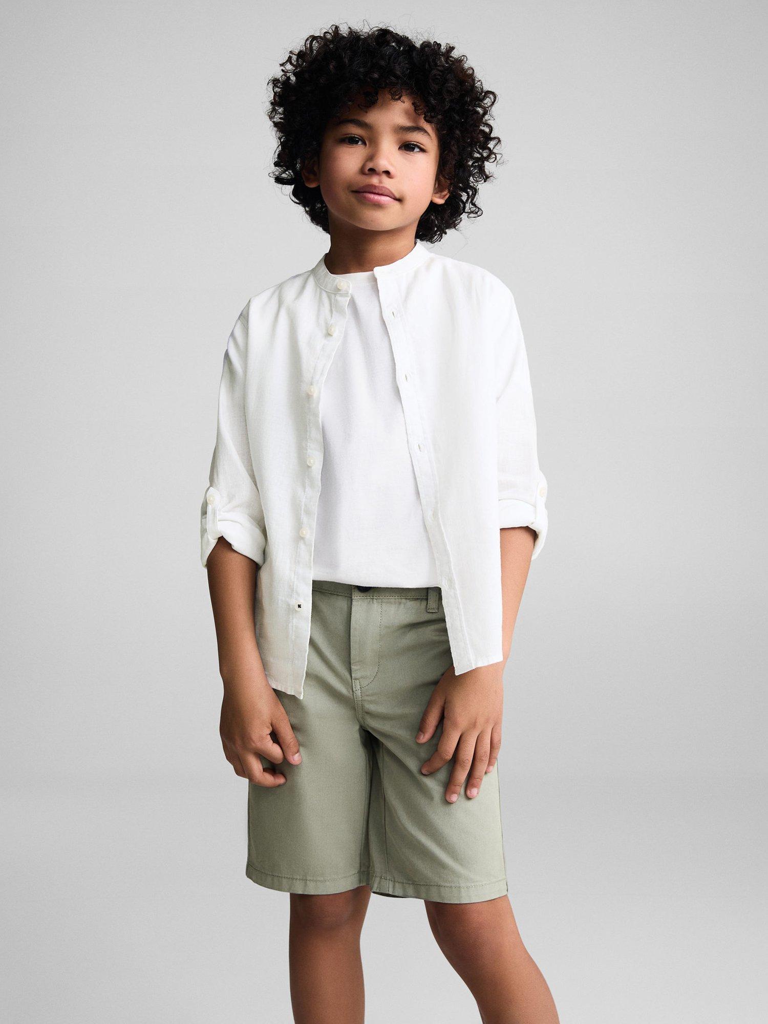 Mango Kids' Belice Bermuda Shorts, Dark Green
