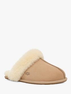 UGG Scuffette Sheepskin and Suede Slippers - view 2, Sand
