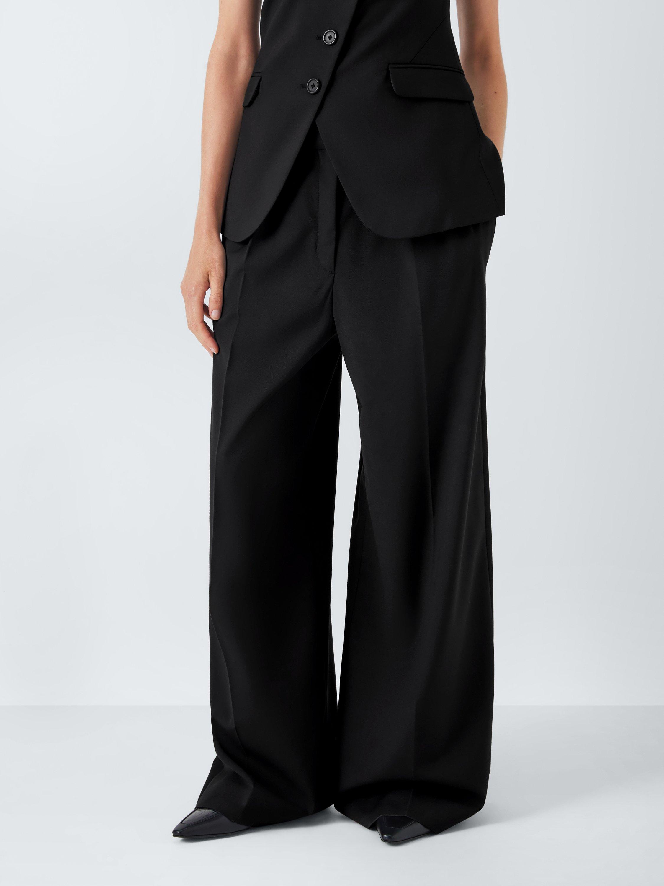 Black wide leg trouser suit hotsell