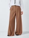 John Lewis Extreme Wide Leg Trousers, Dark Camel