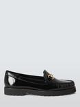 John Lewis Orla Snaffle Trim Flatform Moccasin, Black